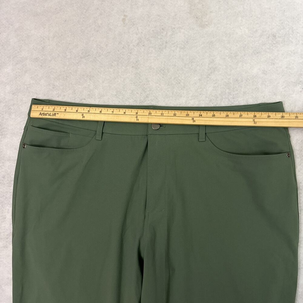 Lululemon ABC Pants Mens 40 Green Warpstreme Classic Fit 5 Pocket Golf Casual - Picture 6 of 11